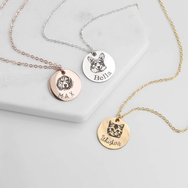 three colors custom personalized pet necklace