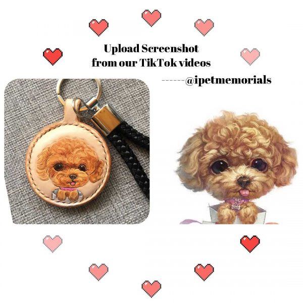 customized personalized pet memorial keychain Teddy dog