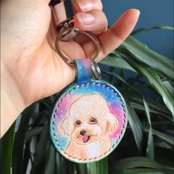 customized personalized pet memorial keychain galaxy