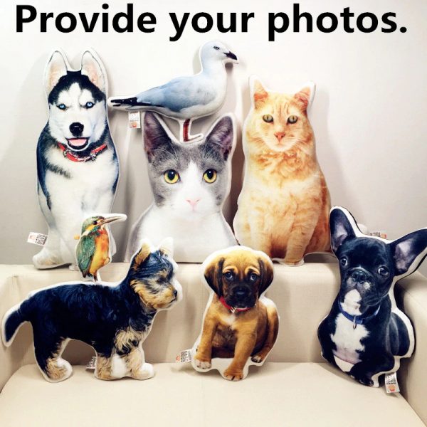 several dogs, cats, birds photo pillow