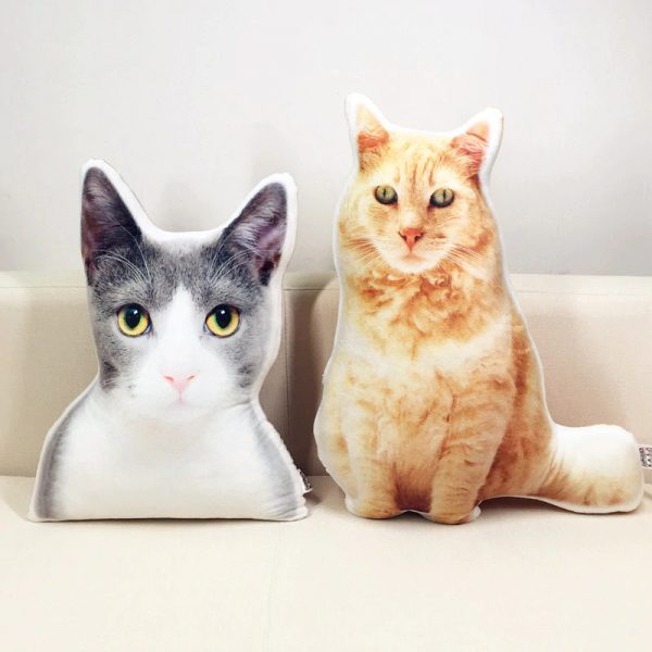 two cats custom photo pillow