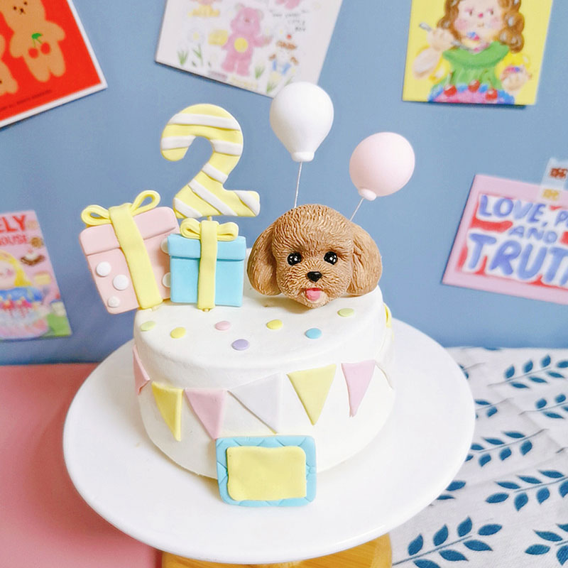 Shaker Cake Topper Dog Theme Party Doggy Cake Topper Birthday Cake Topper