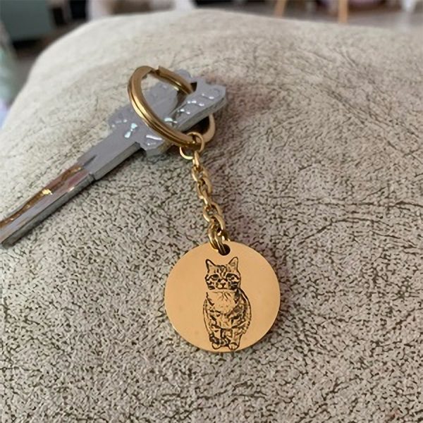 gold keychain with keys